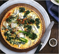 Goats’ cheese and broccoli tart recipe