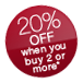 20% Off when you buy 2 or more*
