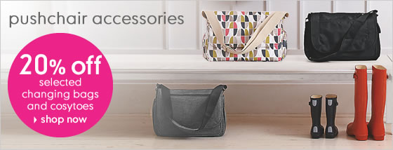 20% off selected changing bags and cosytoes