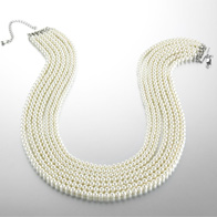 Women's - Jewellery - Faux Pearl Multi-Strand Necklace