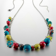 Women's - Jewellery - Bauble & Floral Bead Necklace