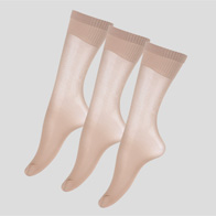 Women's - Socks & Tights - 3 Pairs of Medium Support Shine Knee Highs