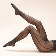 Women's - Socks & Tights - Luxury 10 Denier Stripe Sheer Tights
