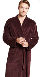 Ribbed Fleece Dressing Gown