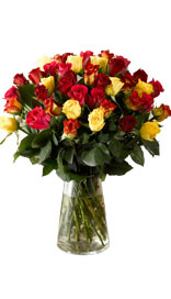 Simply Roses Orange & Yellow Mix