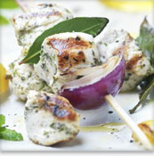 Greek Influenced Chicken Souvlaki Kebabs