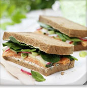 Smoked Salmon & Herb Cream Cheese Sandwich