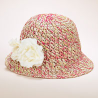 Floral Corsage Weave Hat