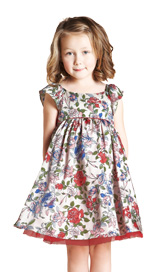 Young Girls' Rose Print Dress