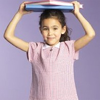Girls' Fashion Pleated Check Dress