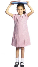 Girls' Pleated Check Dress with Stain Defence&trade;