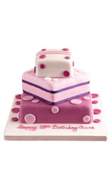 Pink Present Stack Cake