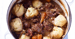 Braised beef with dumplings
