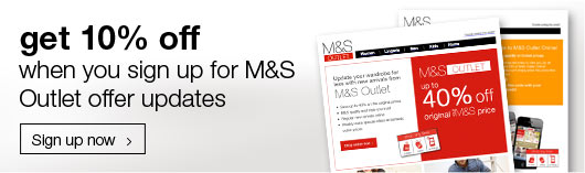 10% off when you sign up for M&S Outlet updates