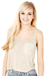 Angel Scoop Neck Crochet Vest Top