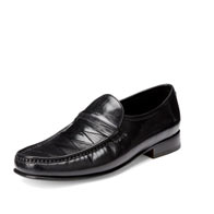 Collezione Leather Pleated Vamp Loafers