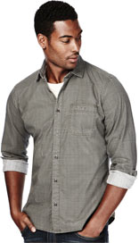 North Coast Pure Cotton Geometric Print Shirt