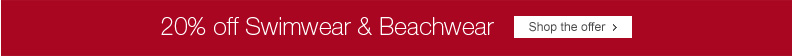 20% off Swimwear & Beachwear