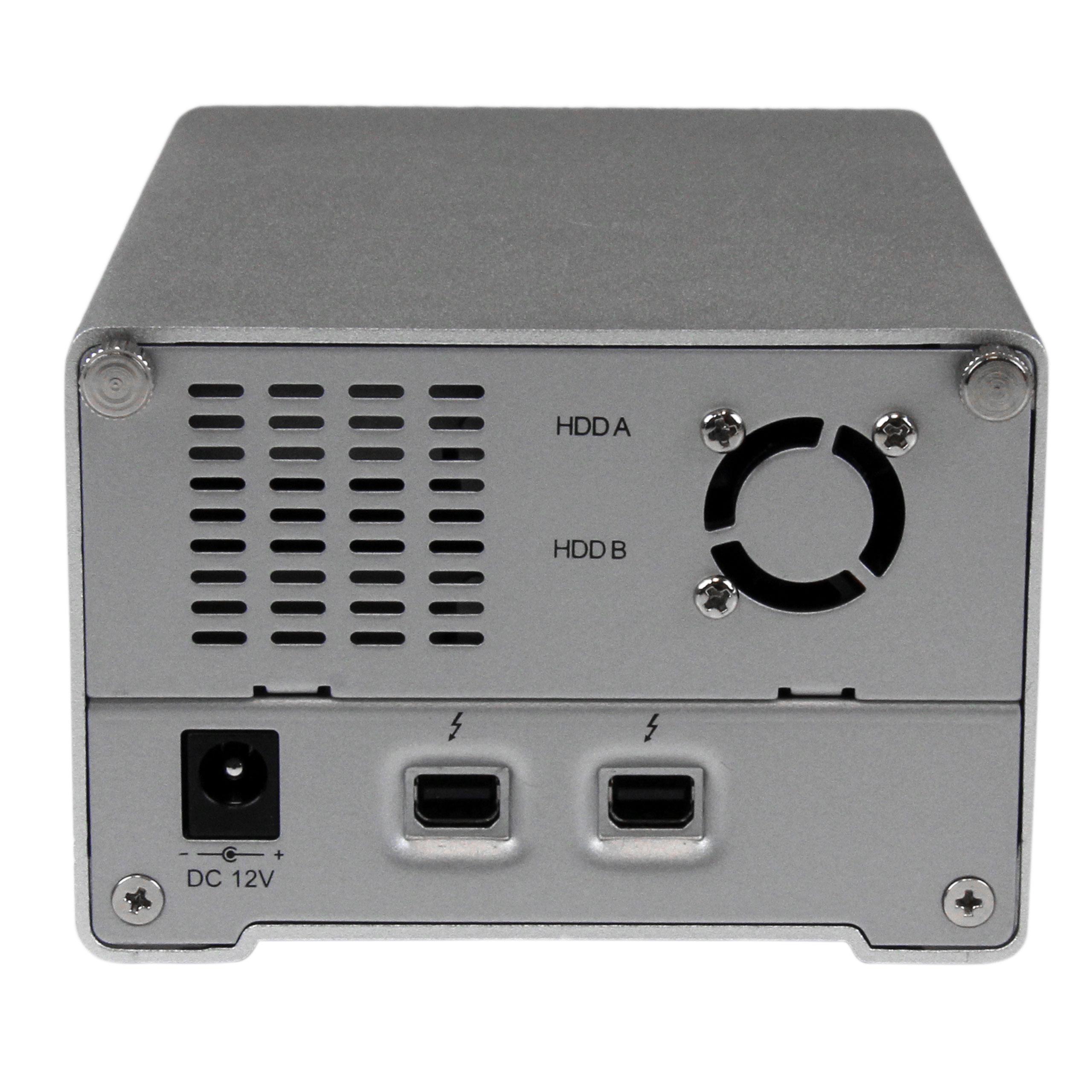 StarTech.com Thunderbolt Hard Drive Enclosure with Thunderbolt Cable ...