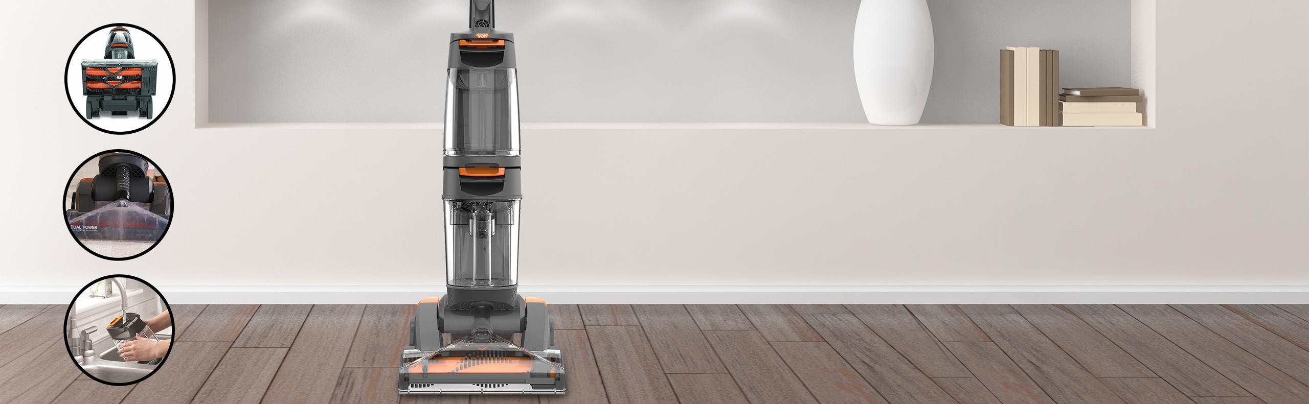 Vax Dual Power Carpet Cleaner, 2.7 L, Graphite and Orange and Ultra+