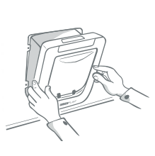 installs into doors, glass & walls