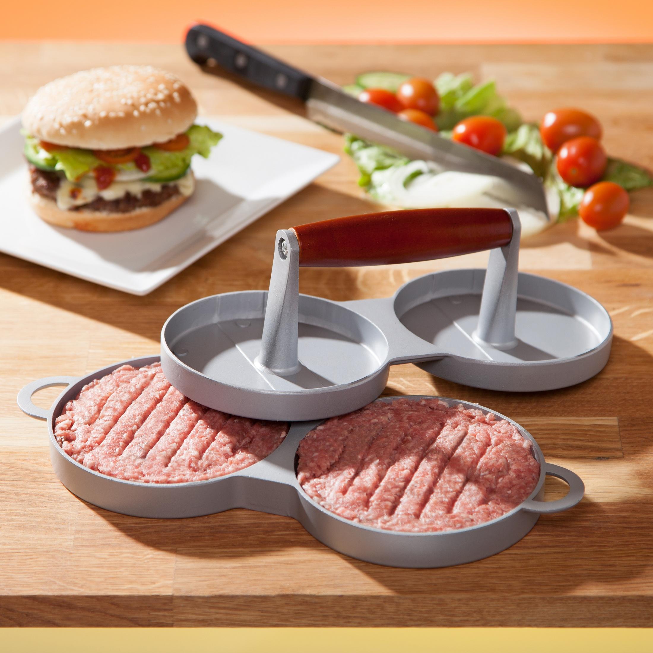 Ultranatura Double Burger Press, Non Stick Cast Aluminium Hamburger