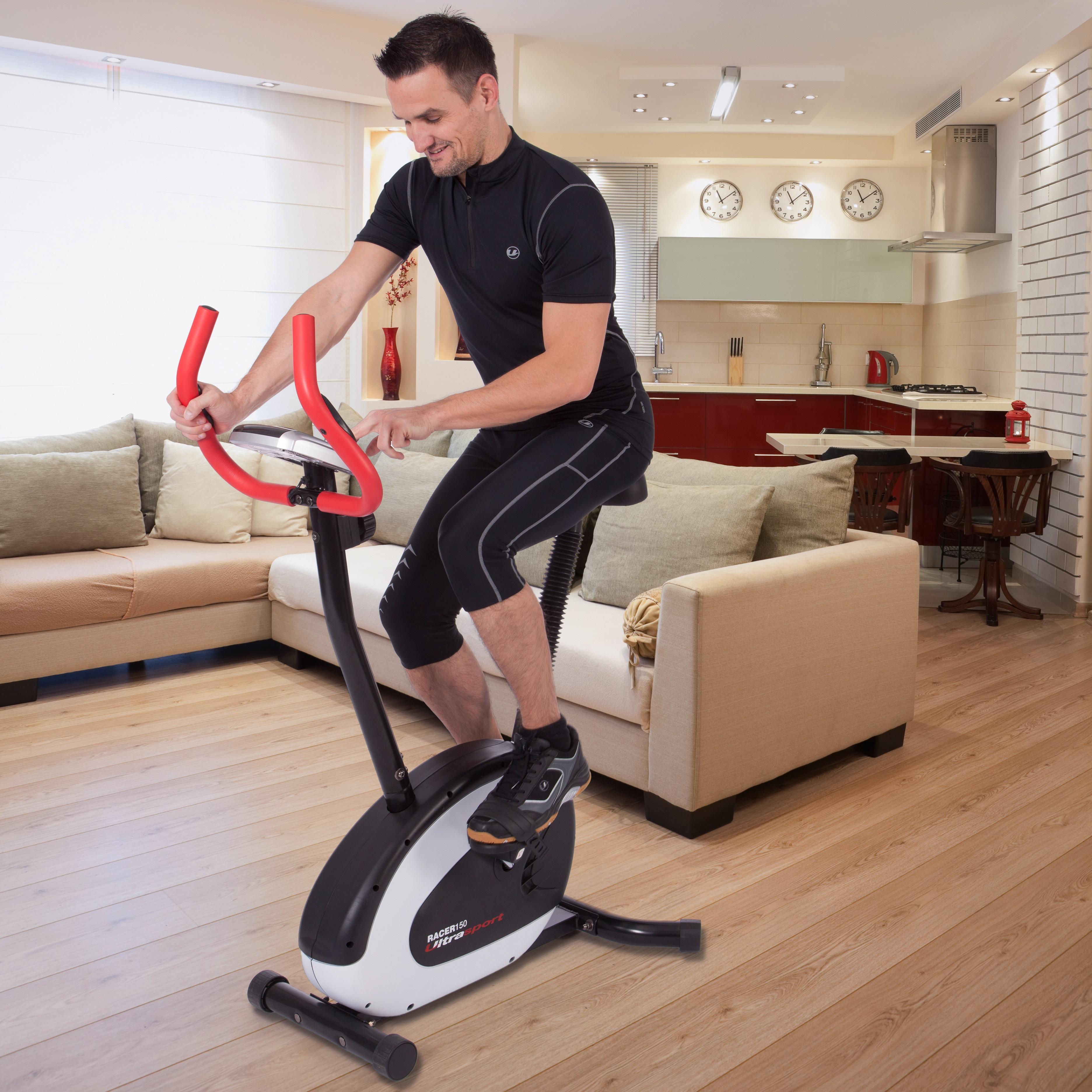 Ultrasport Home Trainer Racer 150 collapsible exercise bike, bike trainer, home trainer with