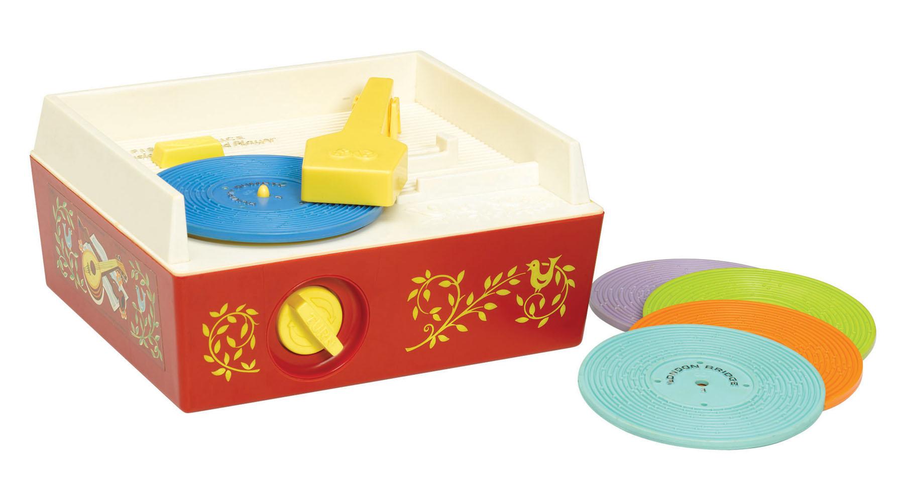 thumbnail image 2 of Fisher-Price Classic Record Player Toy - Retro Music Box With 5 Records, 10 Songs 2 of 9