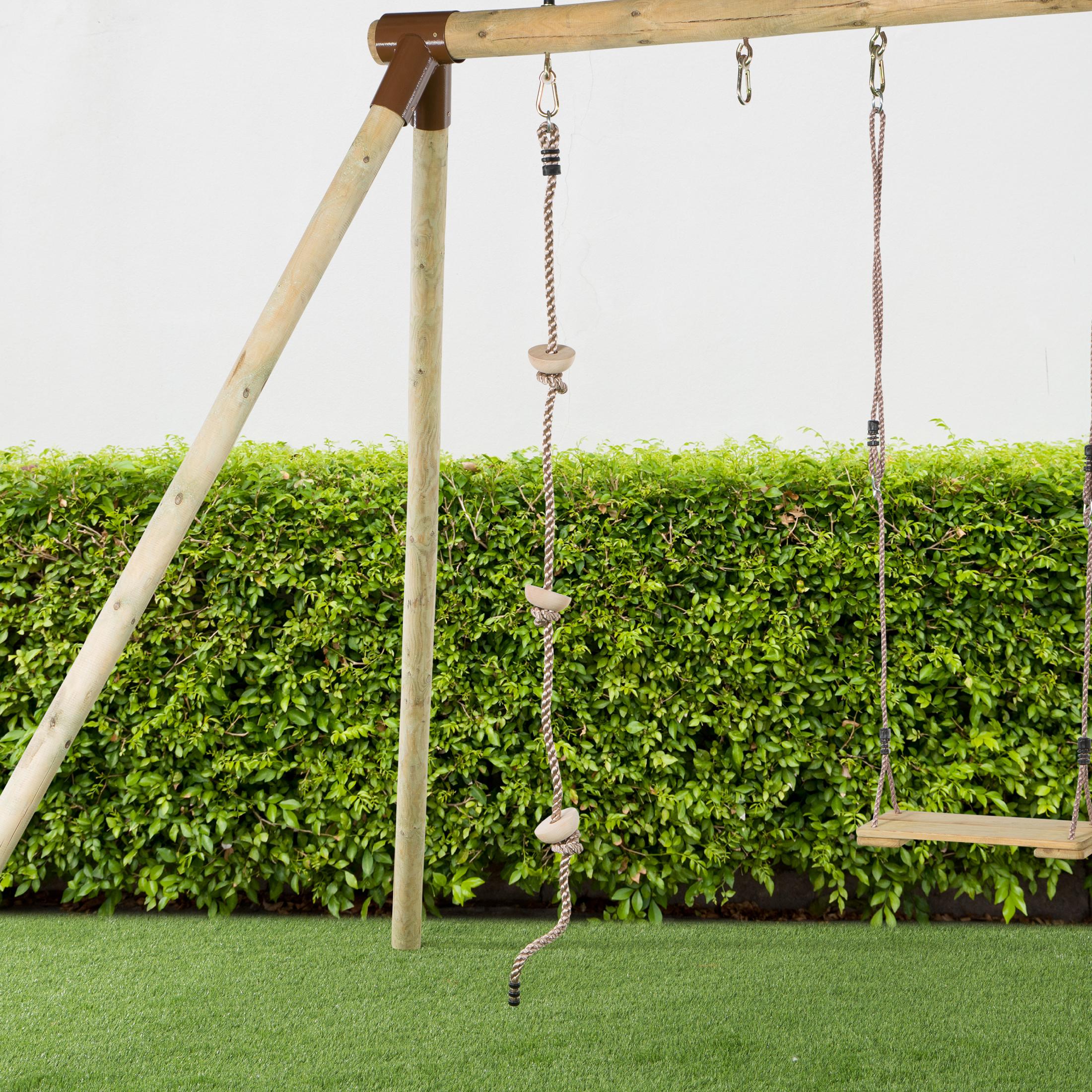 Ultrakidz Climbing Rope with 3 wooden climbing aids Amazon.co.uk Toys