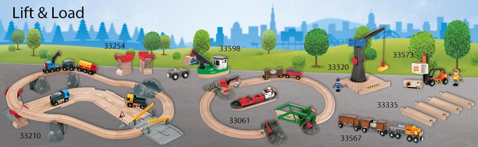 brio rail & road loading set
