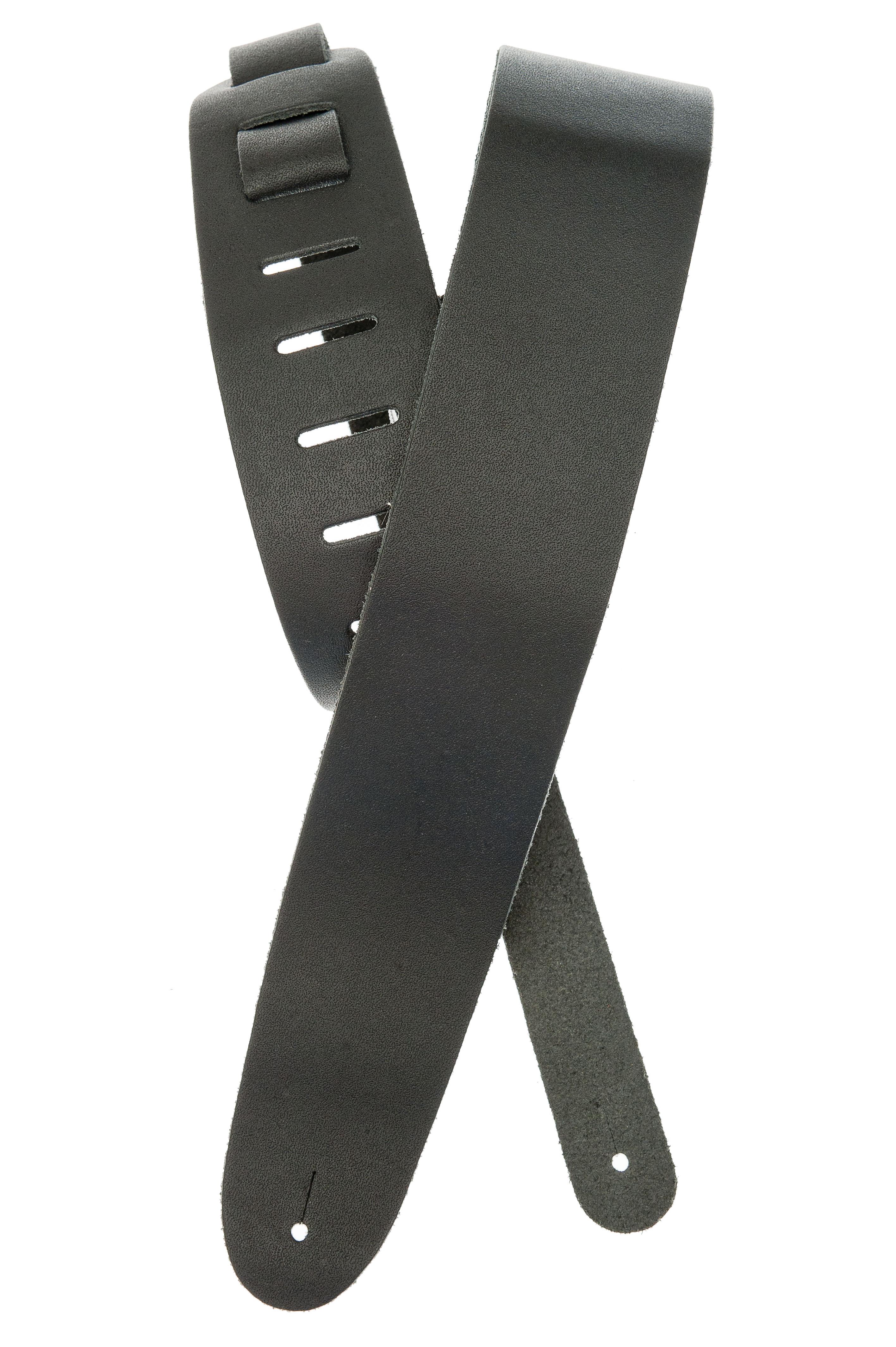 Waves Basic Classic Leather Guitar Strap Black Amazon.co.uk