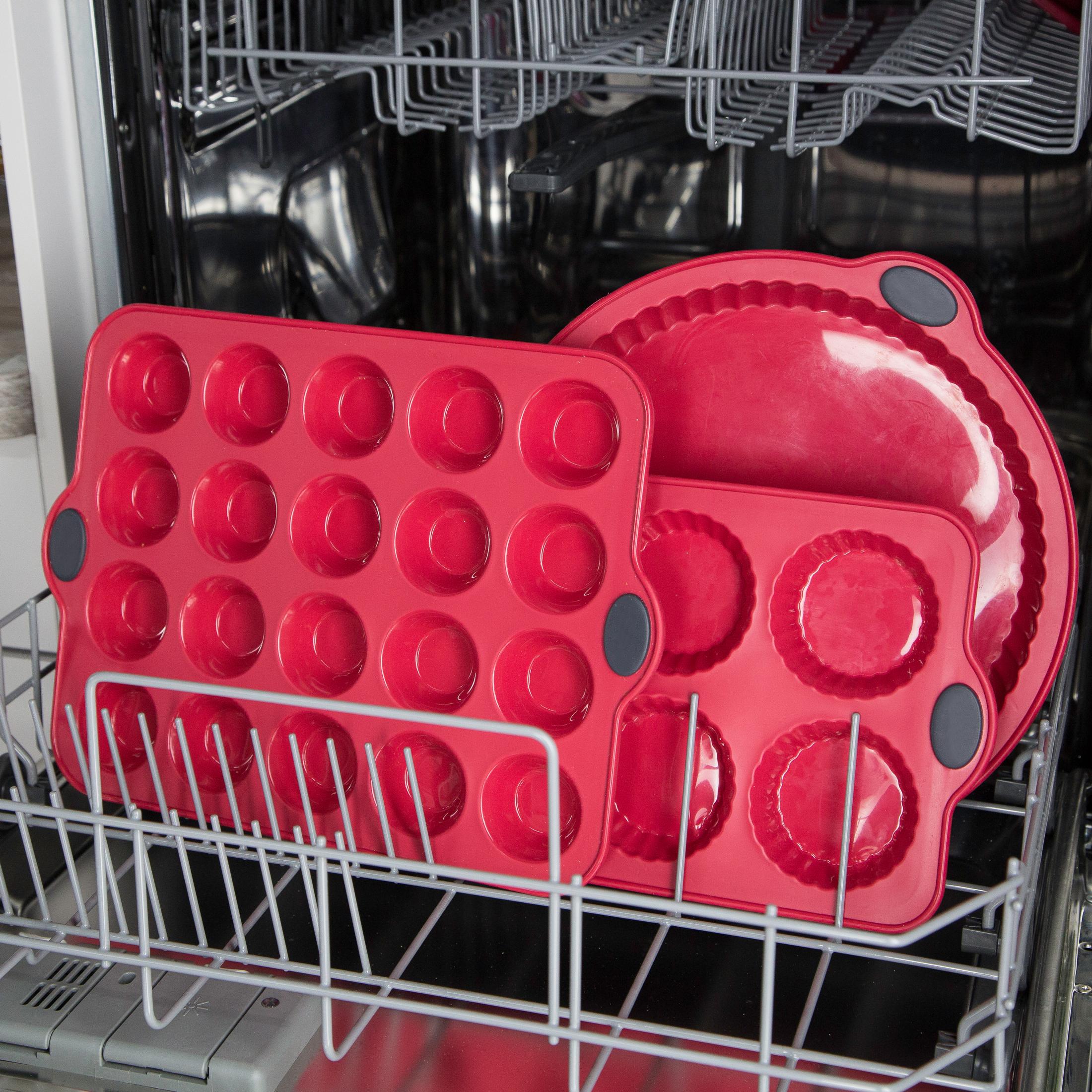 Levivo Silicone Financier Mould, Non Stick 20 Cavity Baking Tray in