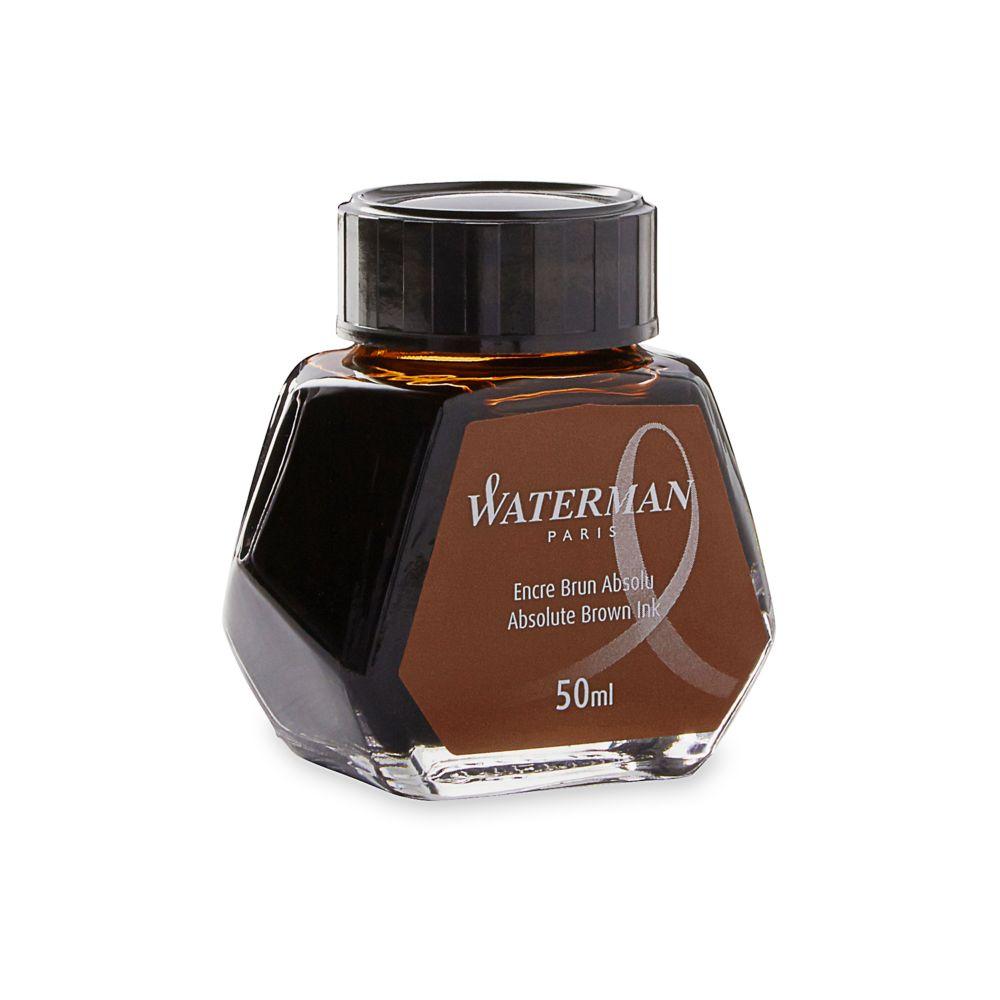 Waterman Fountain Pen Ink Bottle, 50 ml Absolute Brown Amazon.co.uk