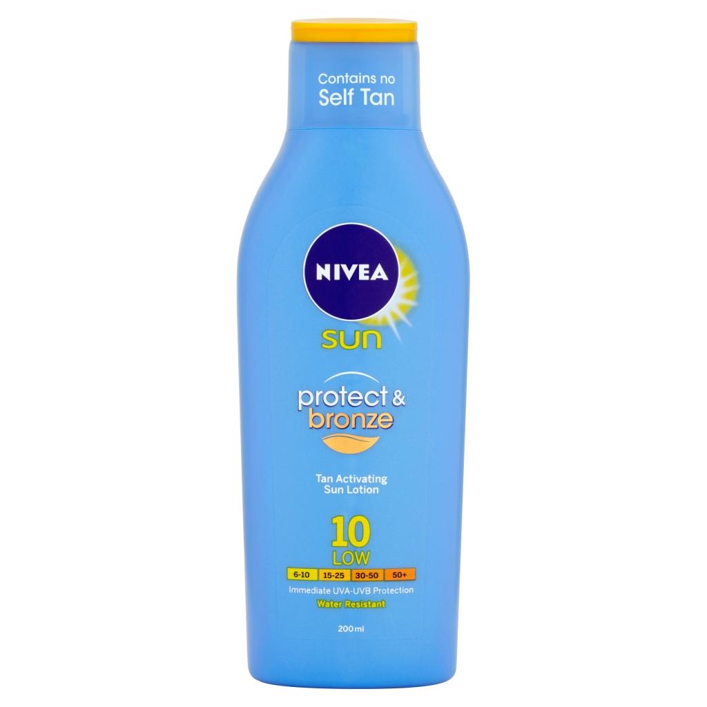 Nivea Sun Protect and Bronze Tan Activating Sun Lotion Low SPF 10 200