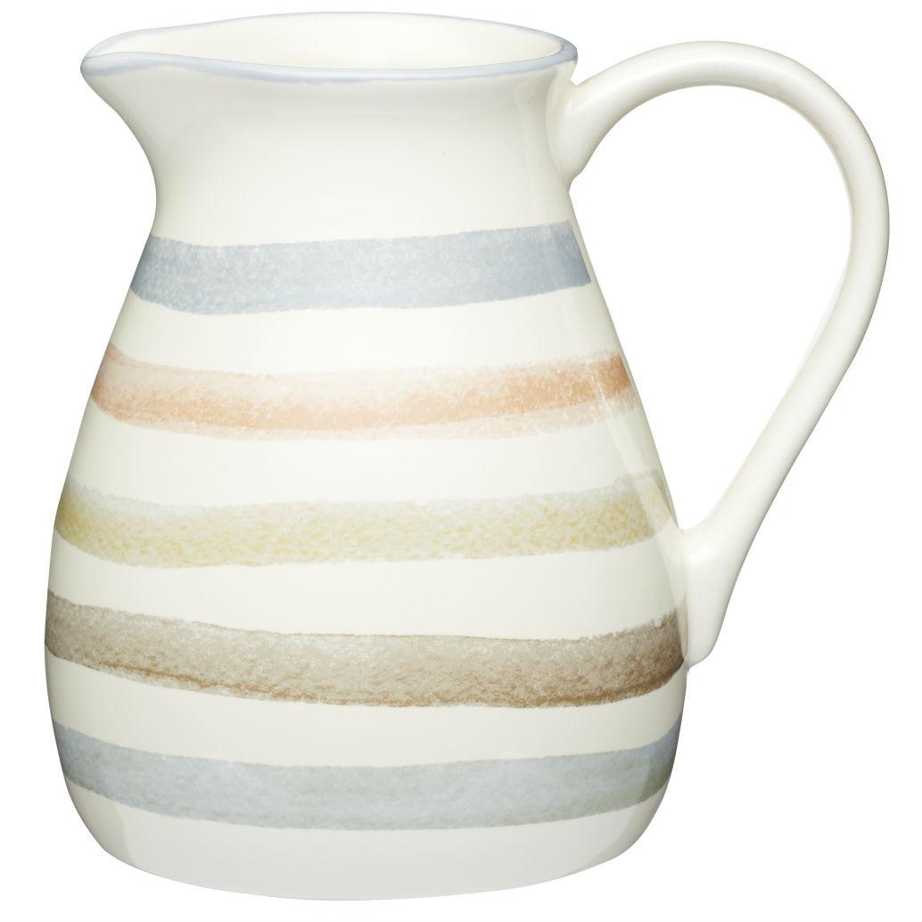 KitchenCraft Classic Collection Striped Ceramic Milk Jug, 500 ml (17 fl