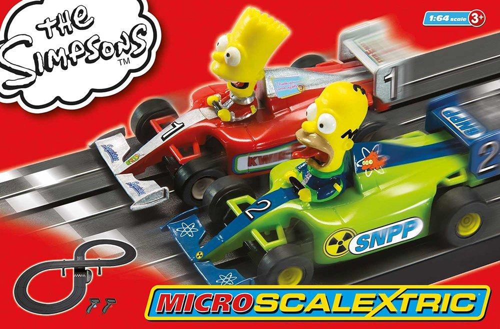 Scalextric Micro 164 Scale The Simpsons Grand Prix Race Set Amazon.co