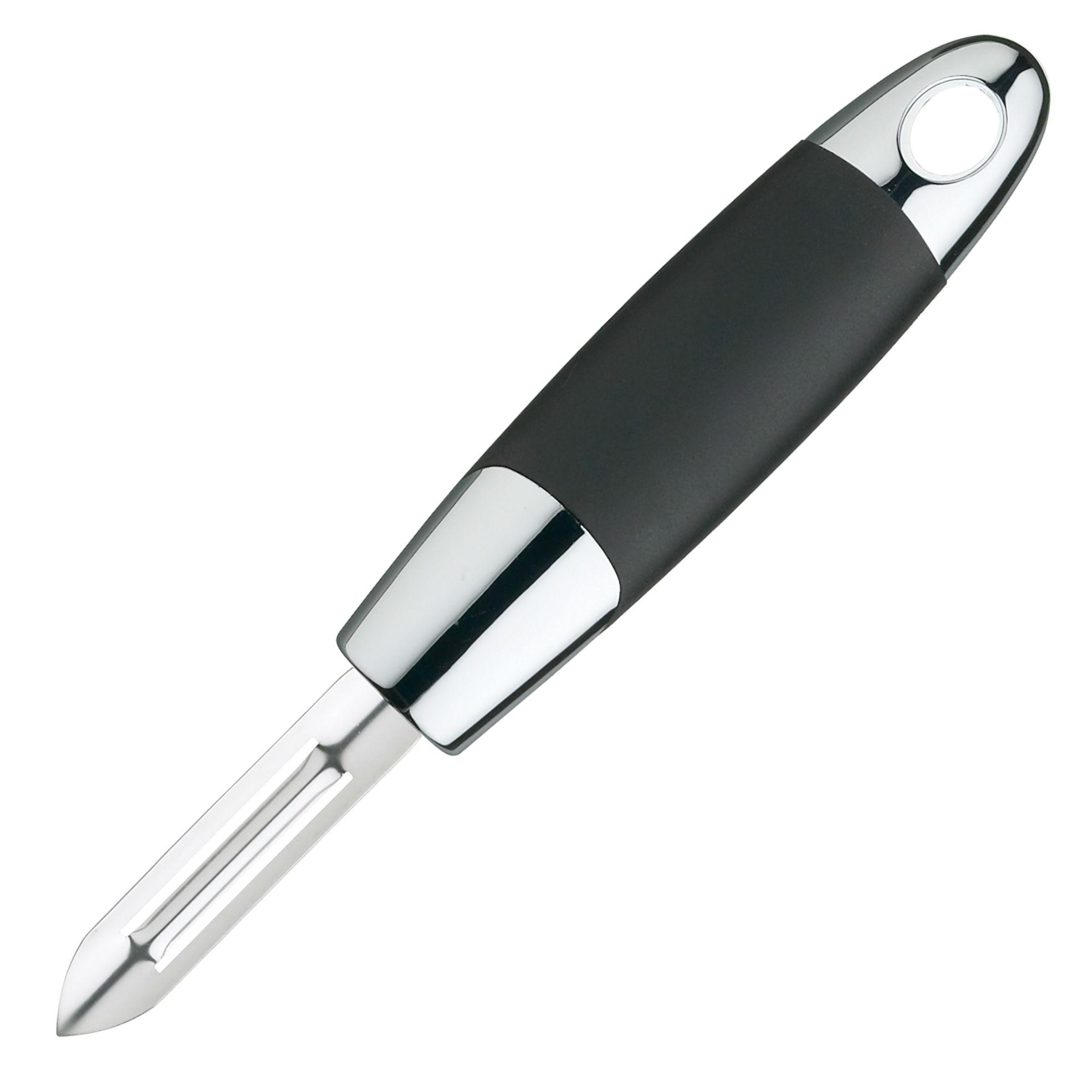 MasterClass SoftGrip Straight Stainless Steel Potato Peeler, 20 cm (8