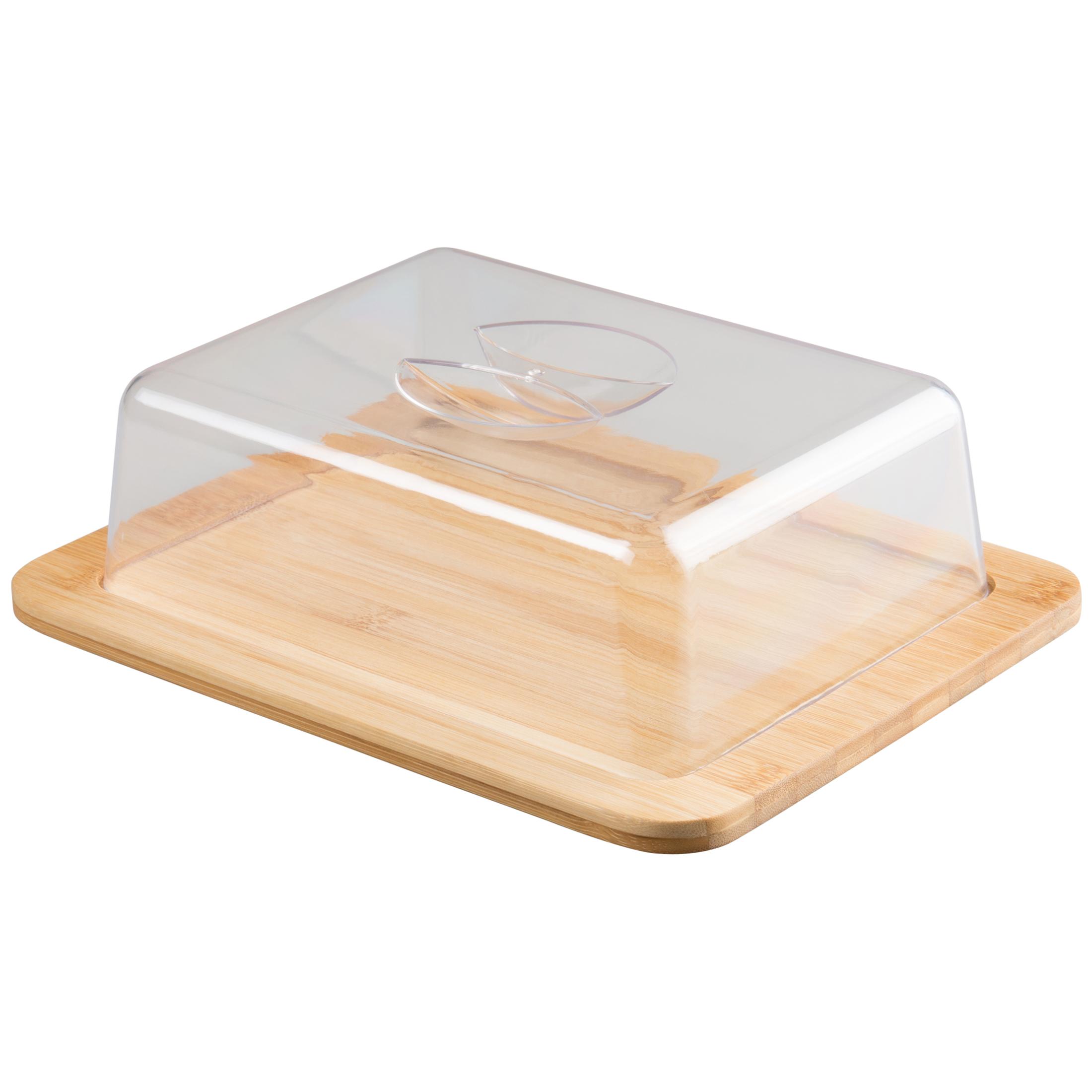 Levivo Bamboo Cheese Board with Dome Cheese Serving Board Set for