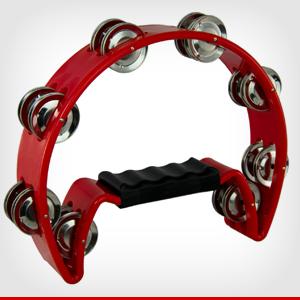 Tamburello A Mezza Luna TIGER - Rosso Con 32 Sonagli, Per Scuola E Divertimento - Foto 9