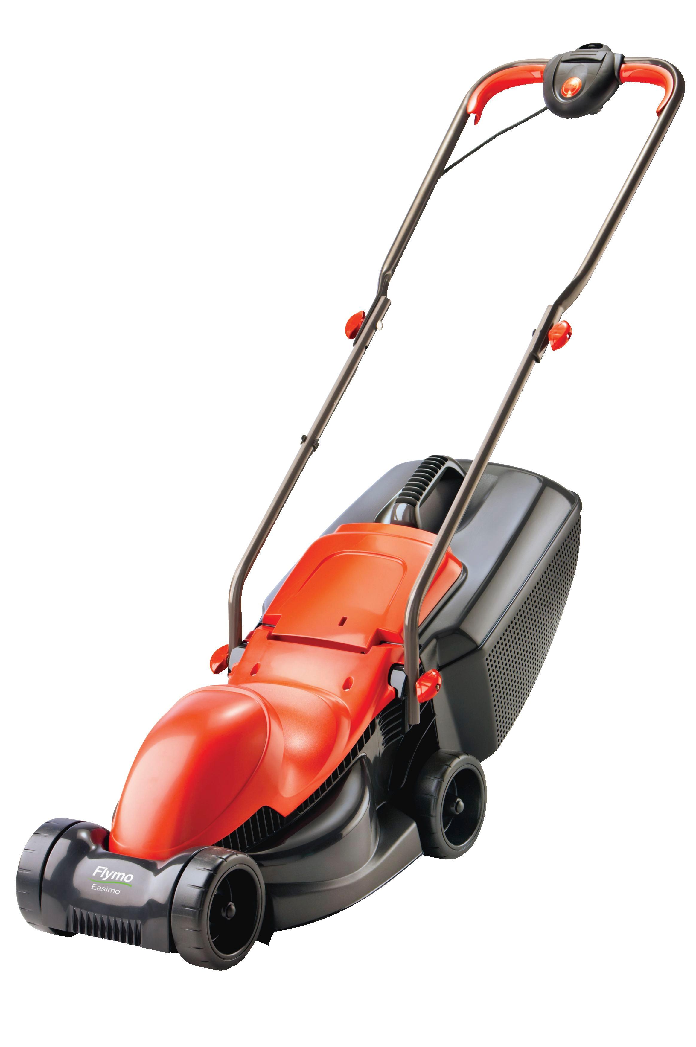Flymo Easimo Electric Wheeled Rotary Lawnmower, 900 W Orange/Black