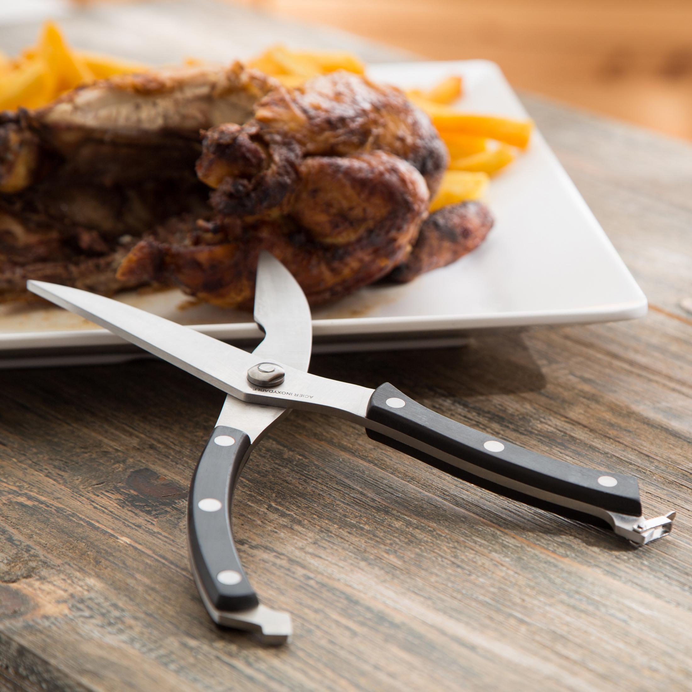 Levivo Heavy Duty Stainless Steel Kitchen Poultry Shears Spring