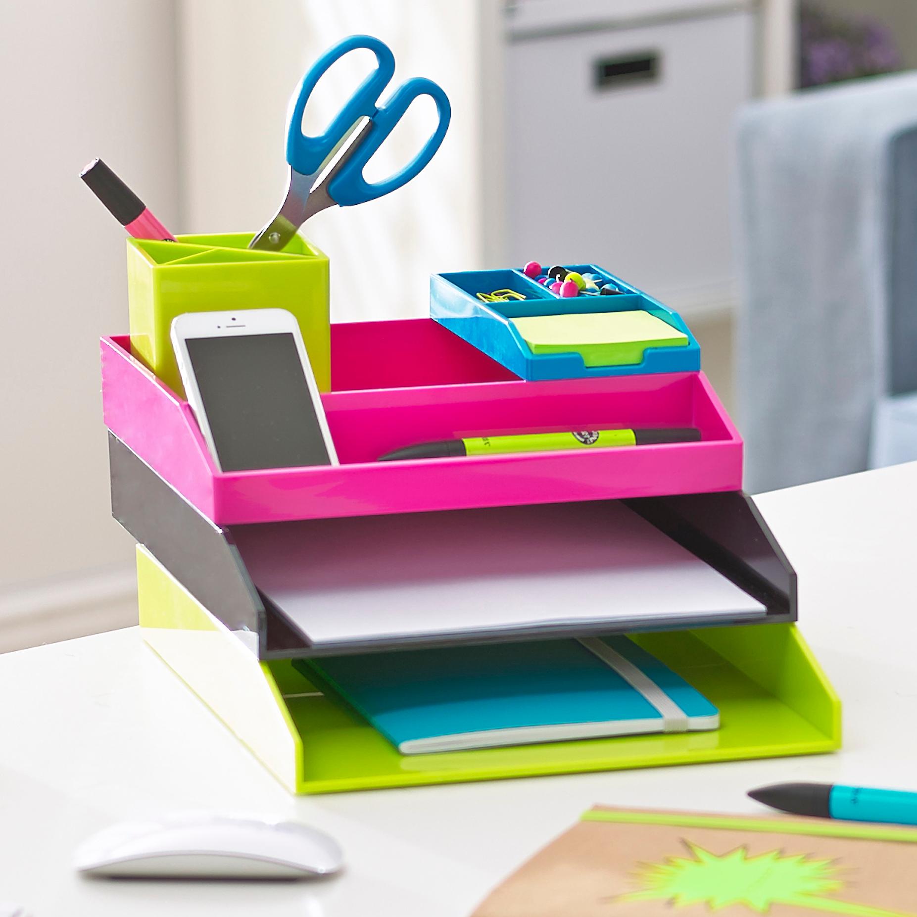 Avery CS103 ColorStak SelfStackable Letter Tray Set, 250 x 46 x 312 mm