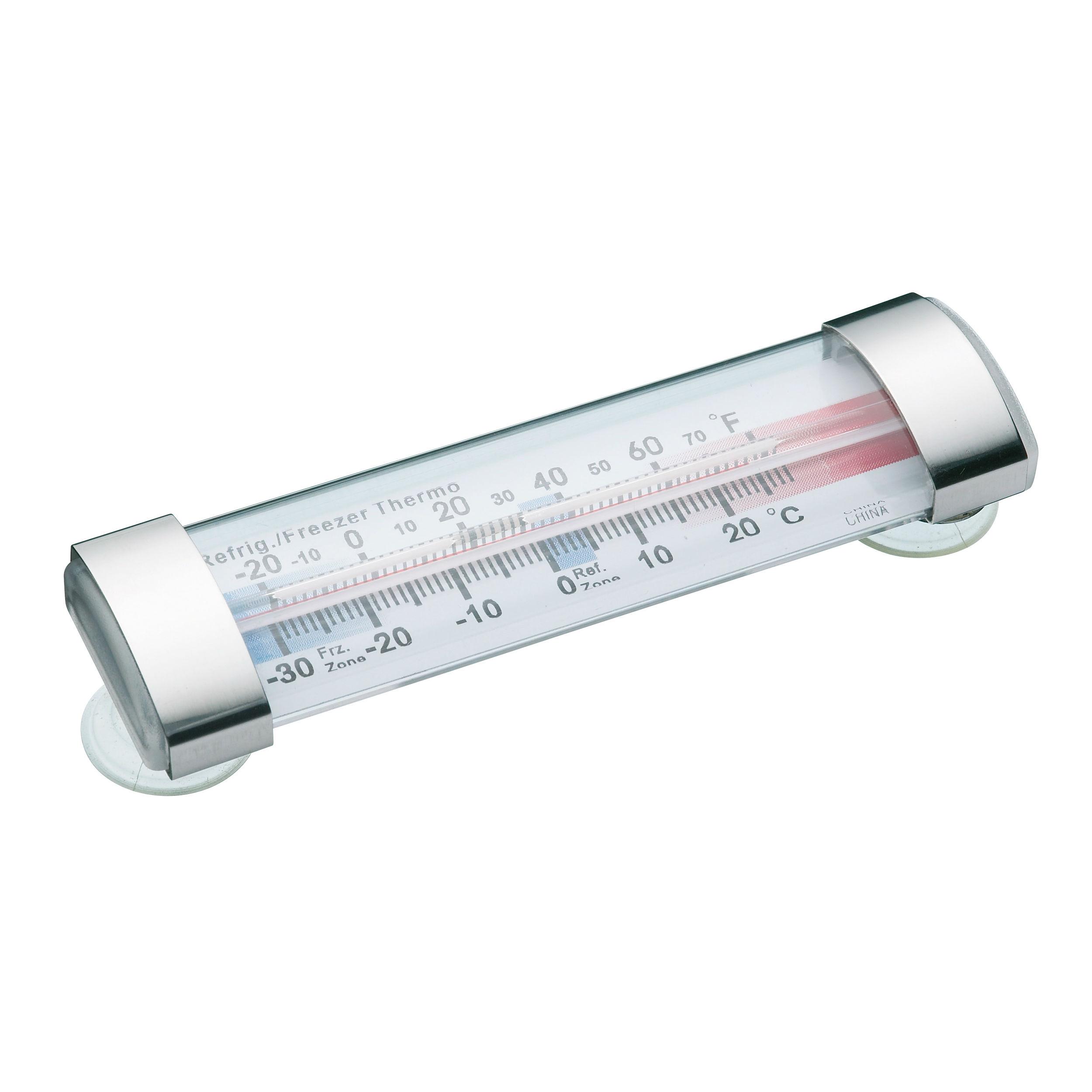 KitchenCraft Horizontal Freezer / Fridge Thermometer with Suction Cups