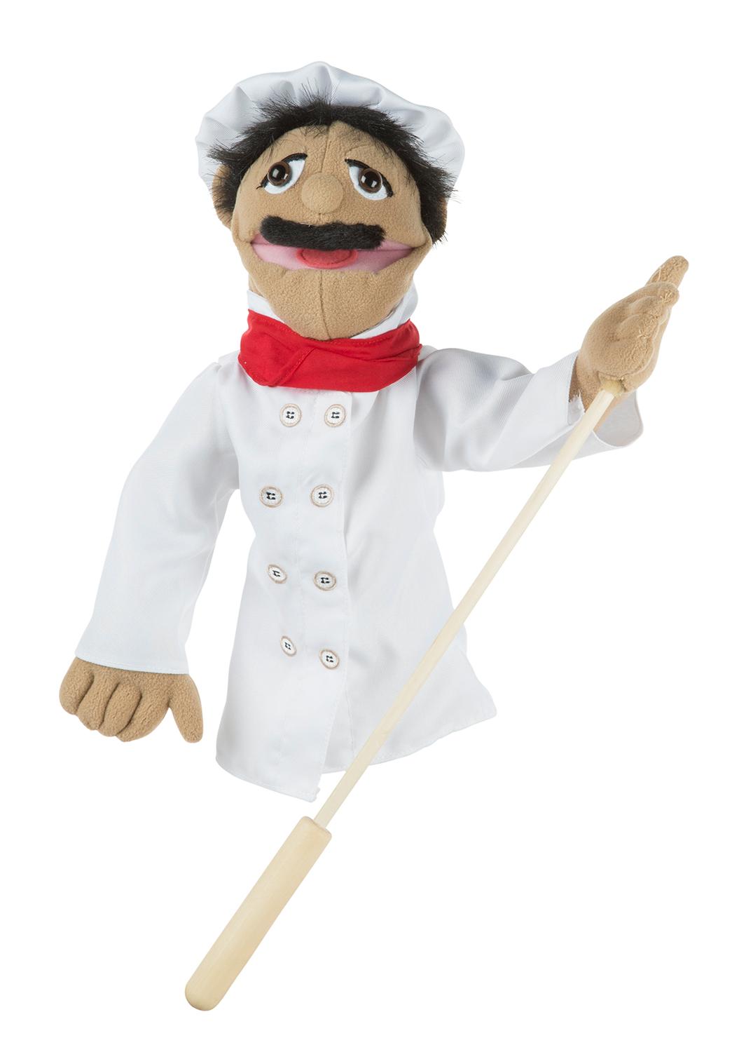 Melissa & Doug Chef Puppet With Detachable Wooden Rod for Animated