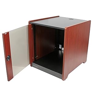 StarTech.com 12U AV Rack Cabinet - 21” Deep - Wood Finish - Floor ...