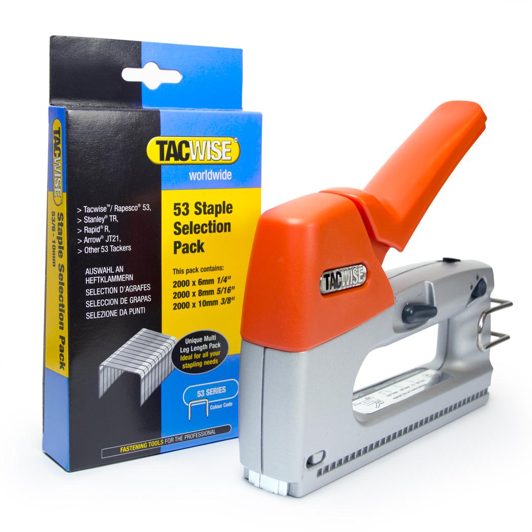 Tacwise Z353 Staple/Nail Gun & Type 53 Staples Selection pack Bundle