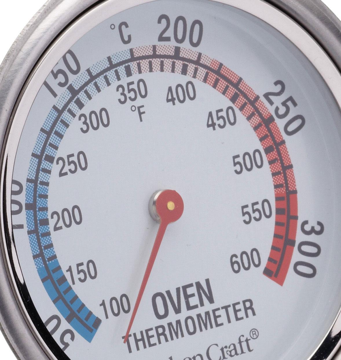 KitchenCraft Stainless Steel Oven Thermometer, 6.5 x 8 cm (2.5" x 3