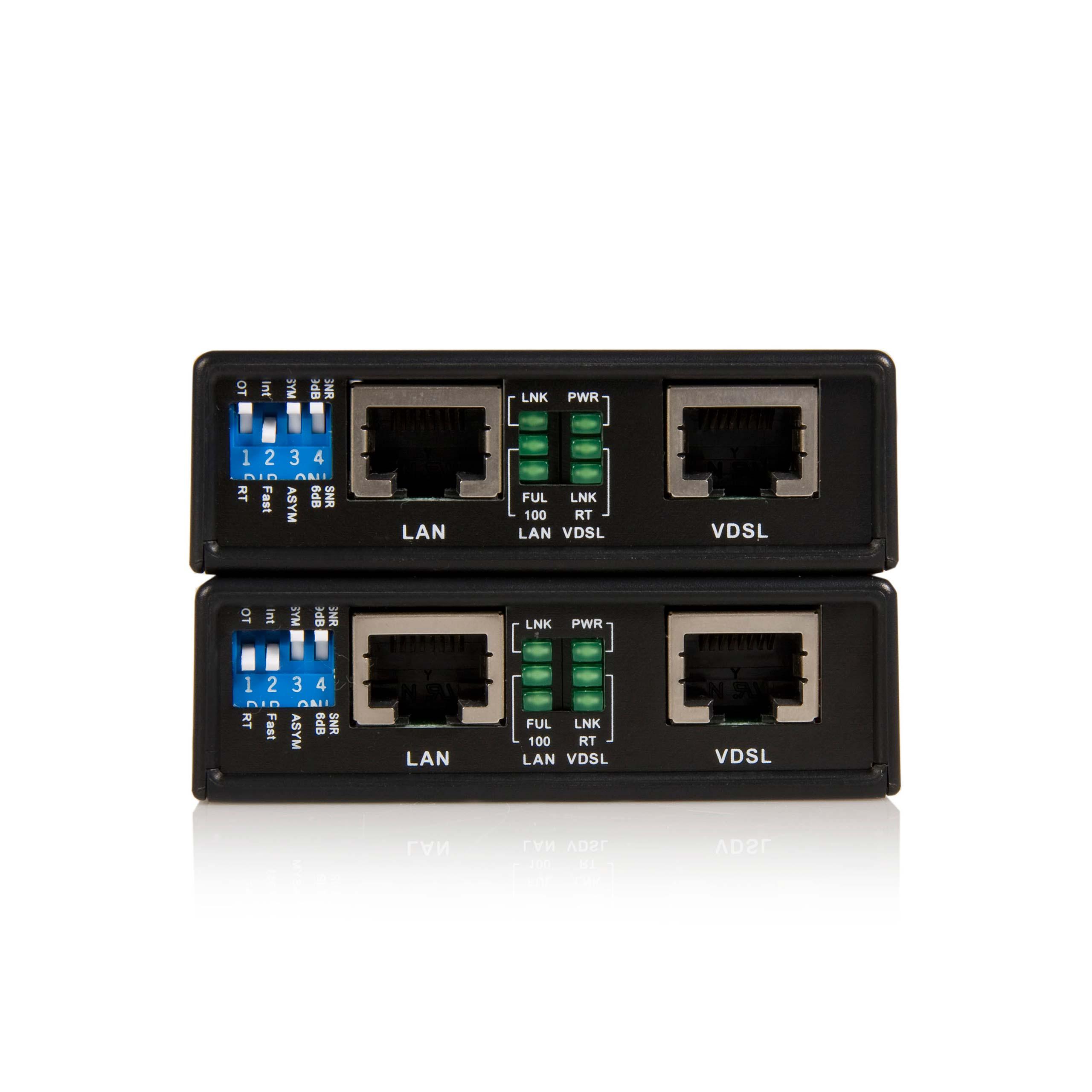 StarTech.com 10/100 Mbps VDSL2 Ethernet Extender Kit: Amazon.co.uk ...