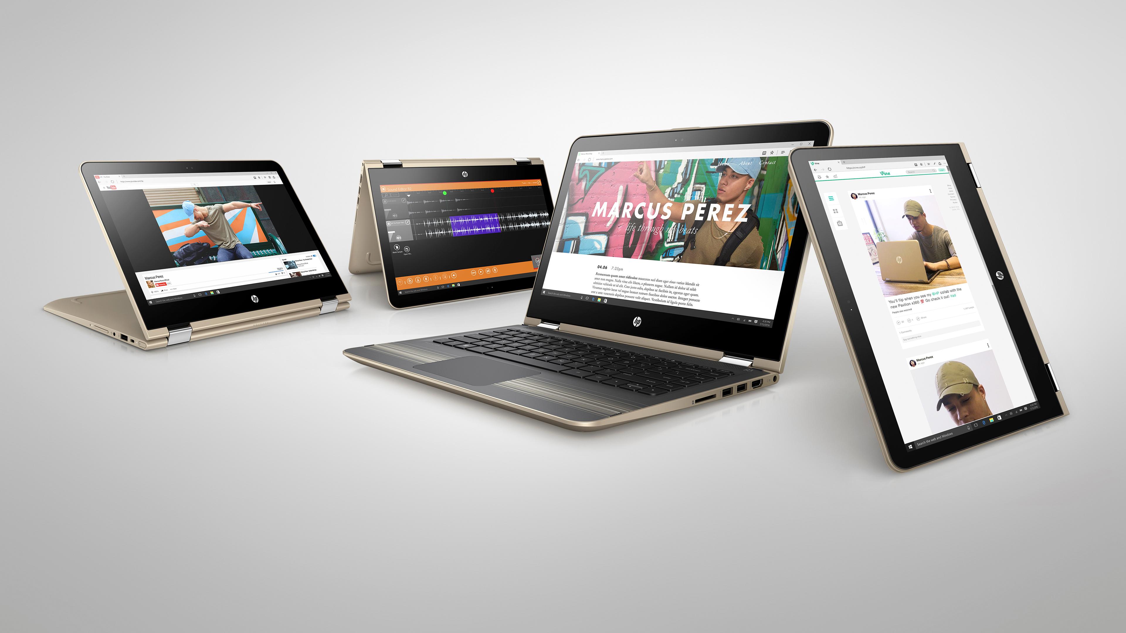 HP Pavilion x360 13u014na 13.3Inch HD TouchScreen Convertible Laptop (Modern Gold) (Intel