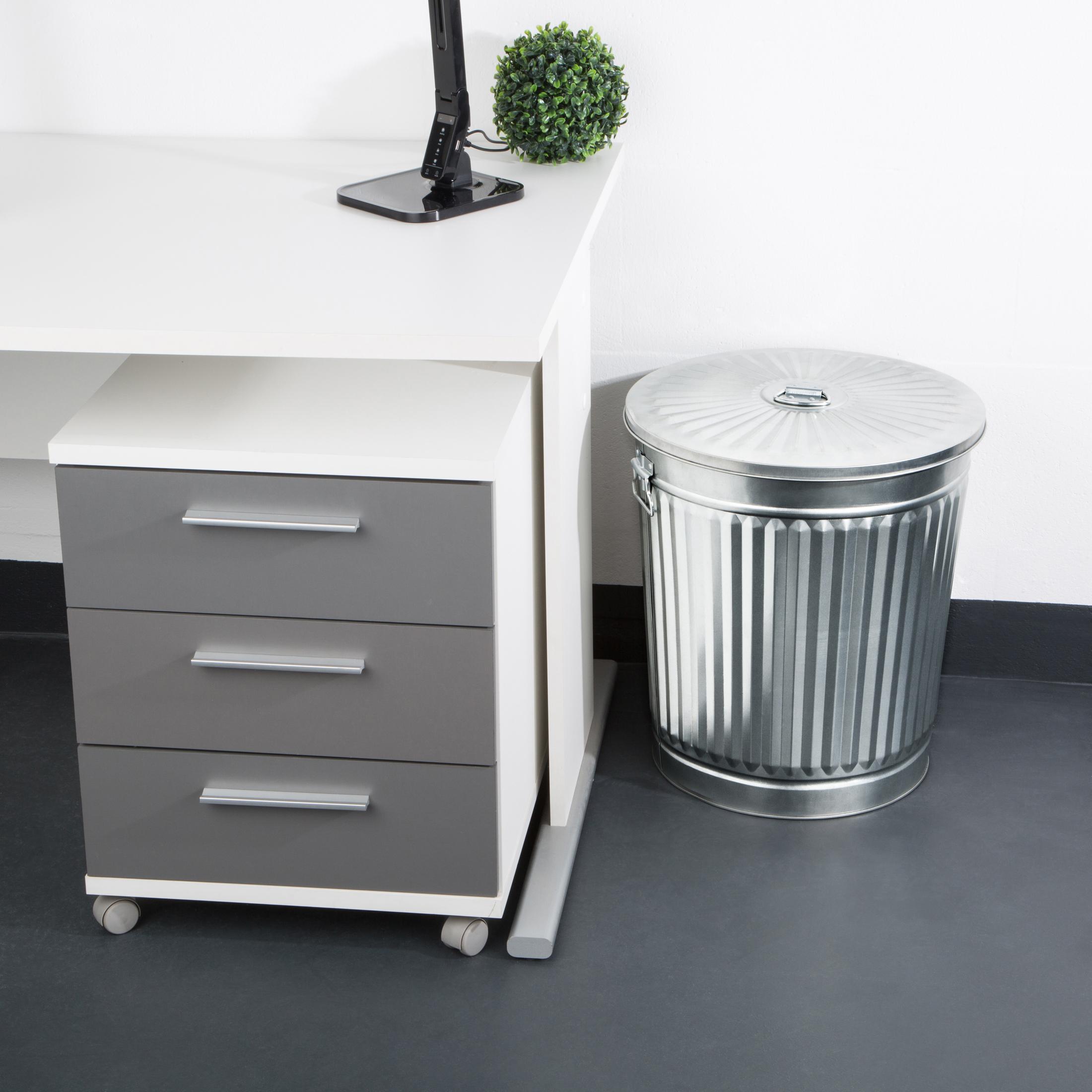 LEVIVO Bin/Ash Bin made of galvanised Sheet Steel with lid, Ø approx